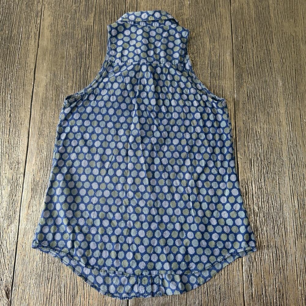 Anthropologie Porridge Polka Dot Sleeveless 100% Cotton Shirt Woman’s Size 6 - Picture 5 of 5